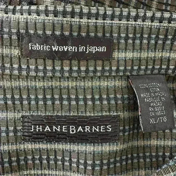 Jhane Barnes Cotton Long Sleeve Button Down Shirt Patterned | Multicolor | SZ XL - Picture 7 of 8